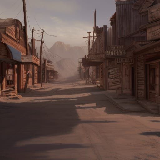 Empty Wild West Town - Tryout for Liminal Spaces Challenge