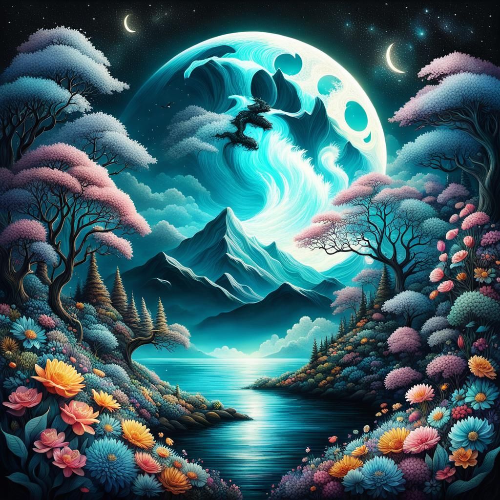 Magical Dreamland: Whimsical Art with Ethereal Details