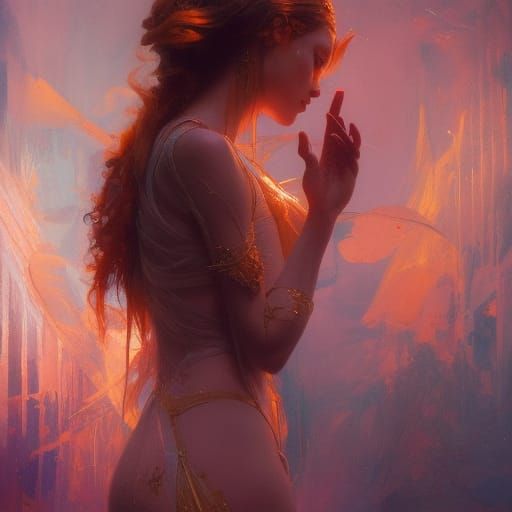 Surreal Giallo-Inspired Oil Painting