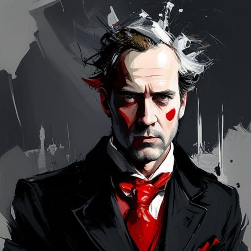 King of Hearts Portrait in Victorian Speedpaint Style