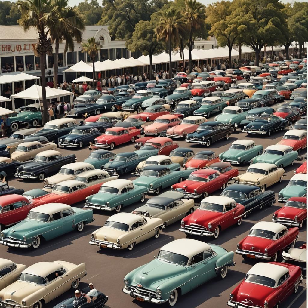 Vintage Car Show: Classic Automobiles of the 1950s