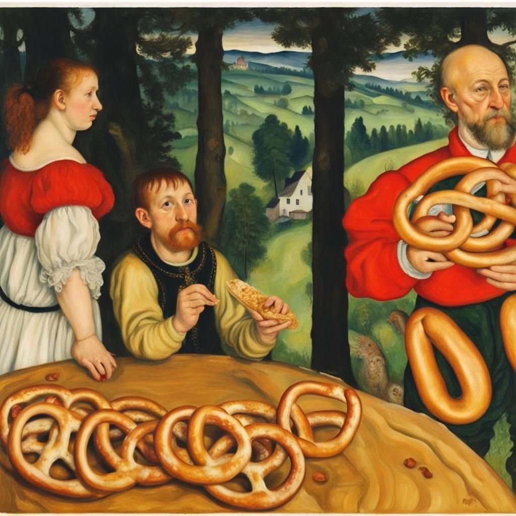 Pretzel World: A Renaissance-Expressionist Fusion