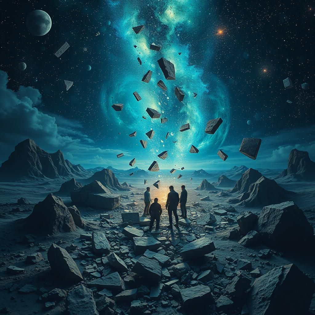 Fractured Reality: A Crumbling Dreamscape