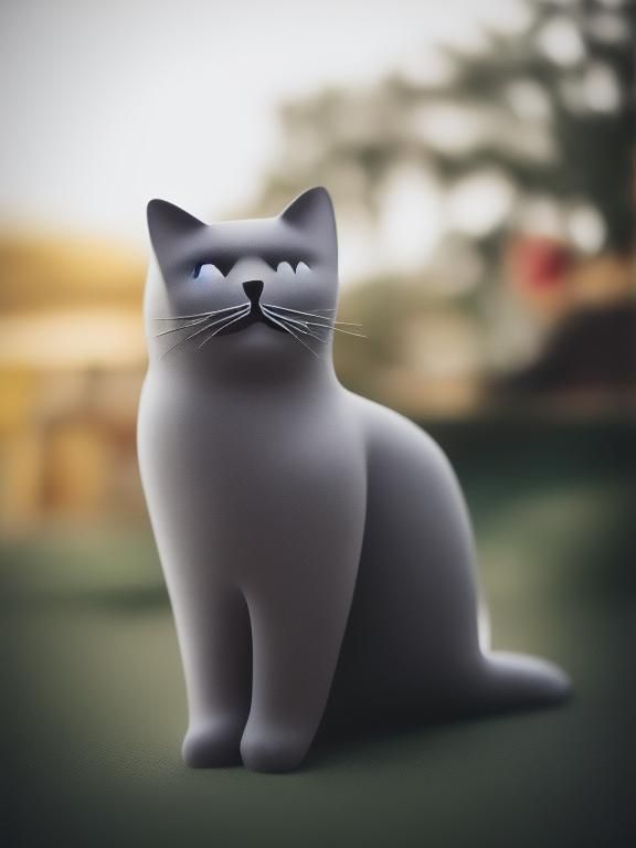 Surreal Abstract Cat Inspired by Brauner and Schiele