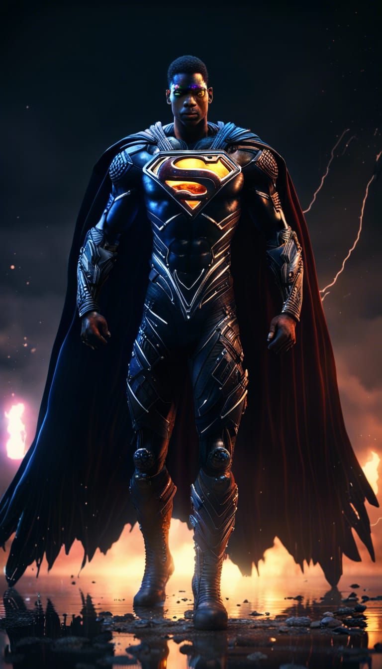 Post-Apocalyptic Superman with Laser Eyes in Photorealistic ...