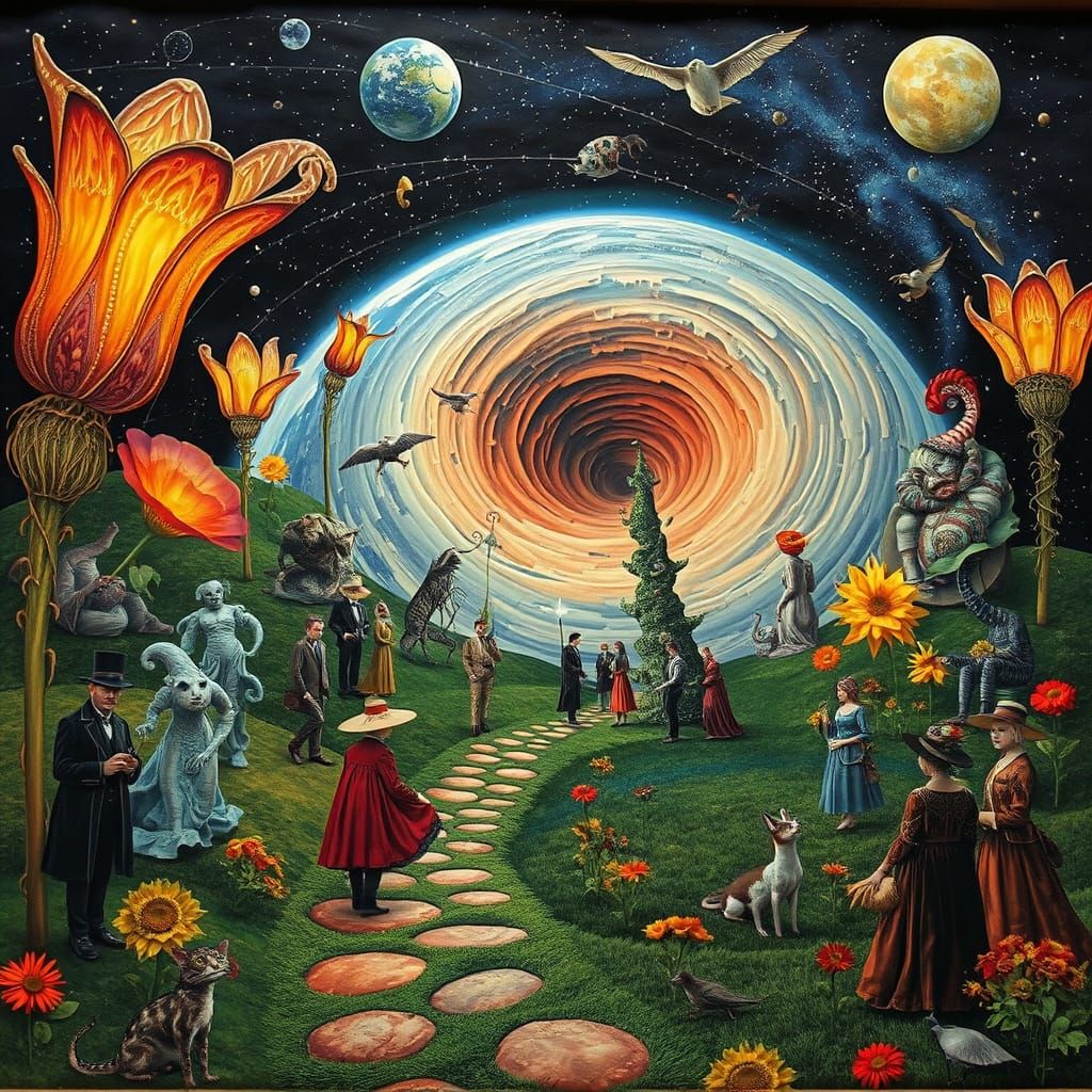 Surreal Earth Whirlpool Space View as Creative Art