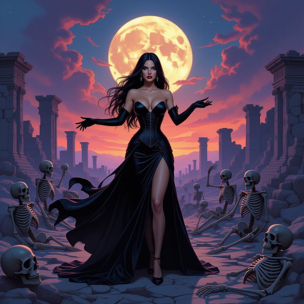 Selene Gallio's Necromantic Ritual in Ruined Hyperborean Cit...