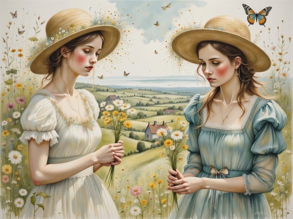 Detailed Botanical Illustration in Vintage Style