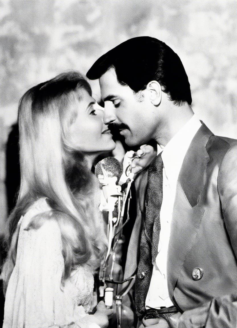 Freddie Mercury and Mary Austin: A Romantic Moment
