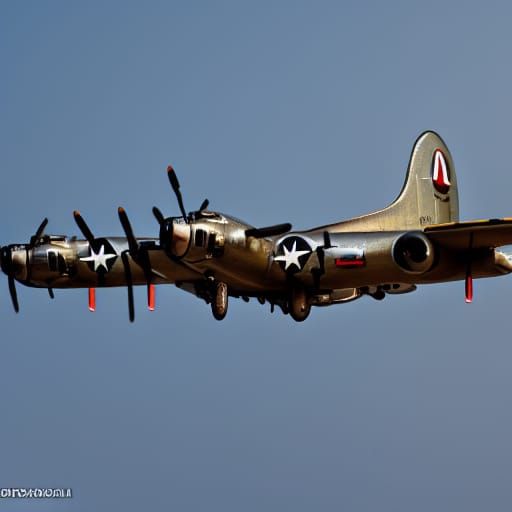 B17 Flying Fortress in Sharp Focus