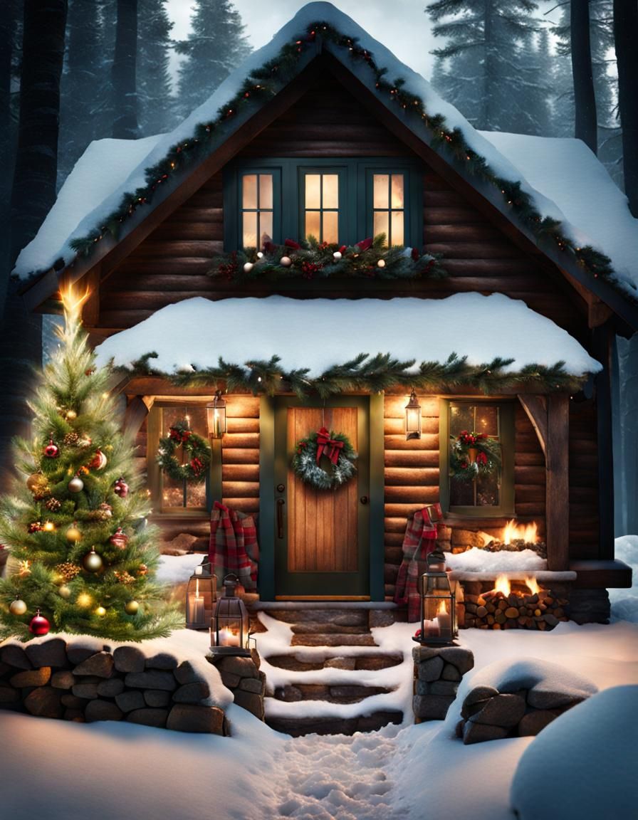 Christmas Transformation: Hyperrealistic Winter Photoillustr...