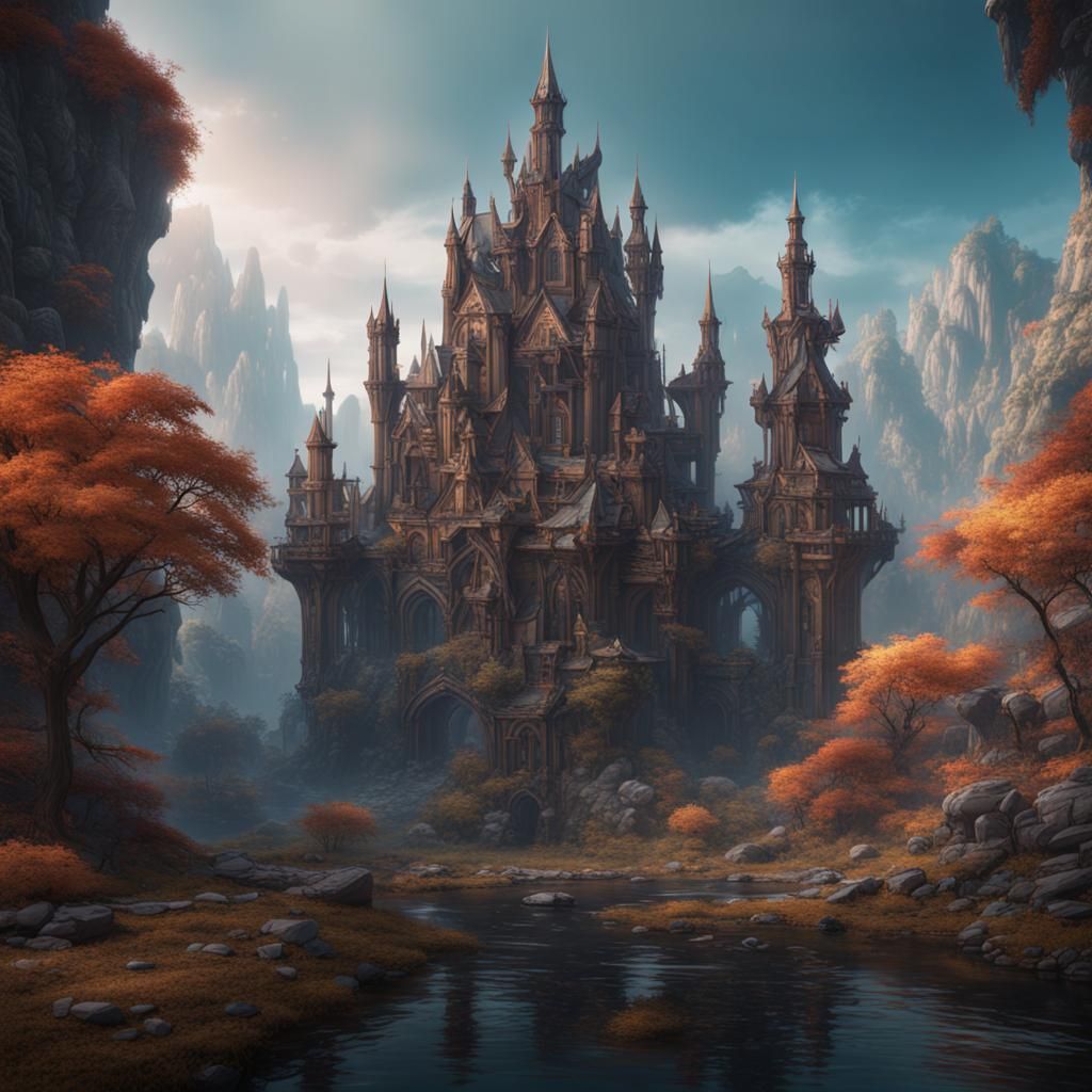 Fantastical Matte Painting in Deep Color