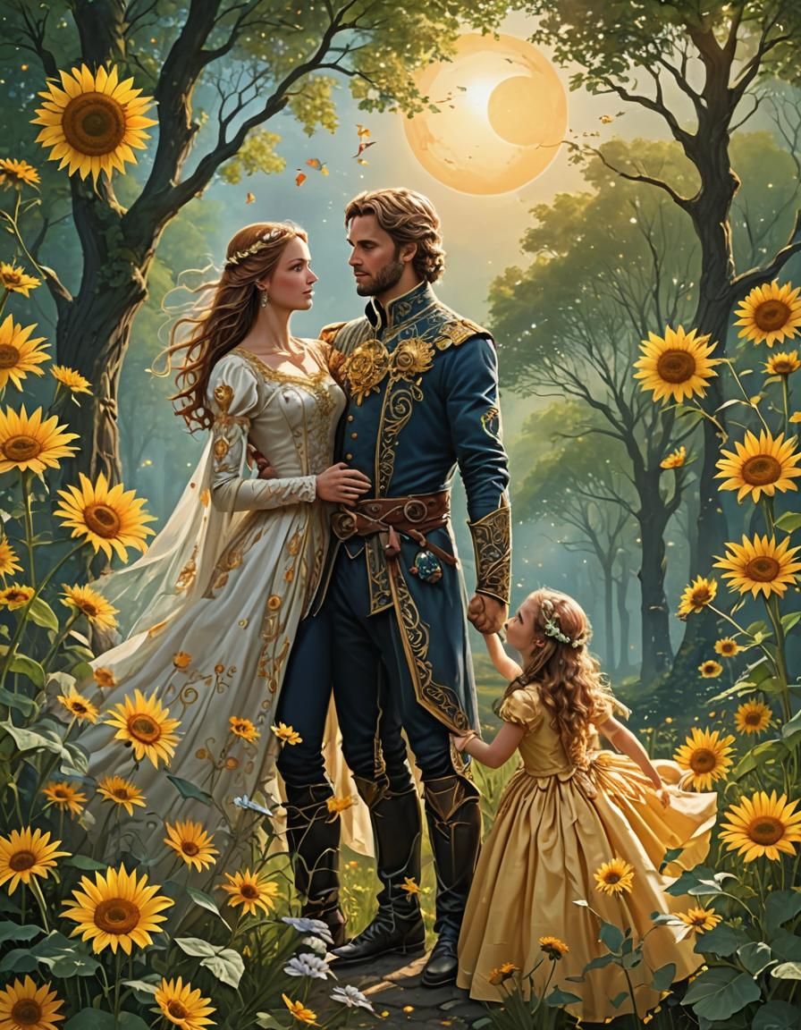 Fantasy Couple in Love, Magical Sunlight