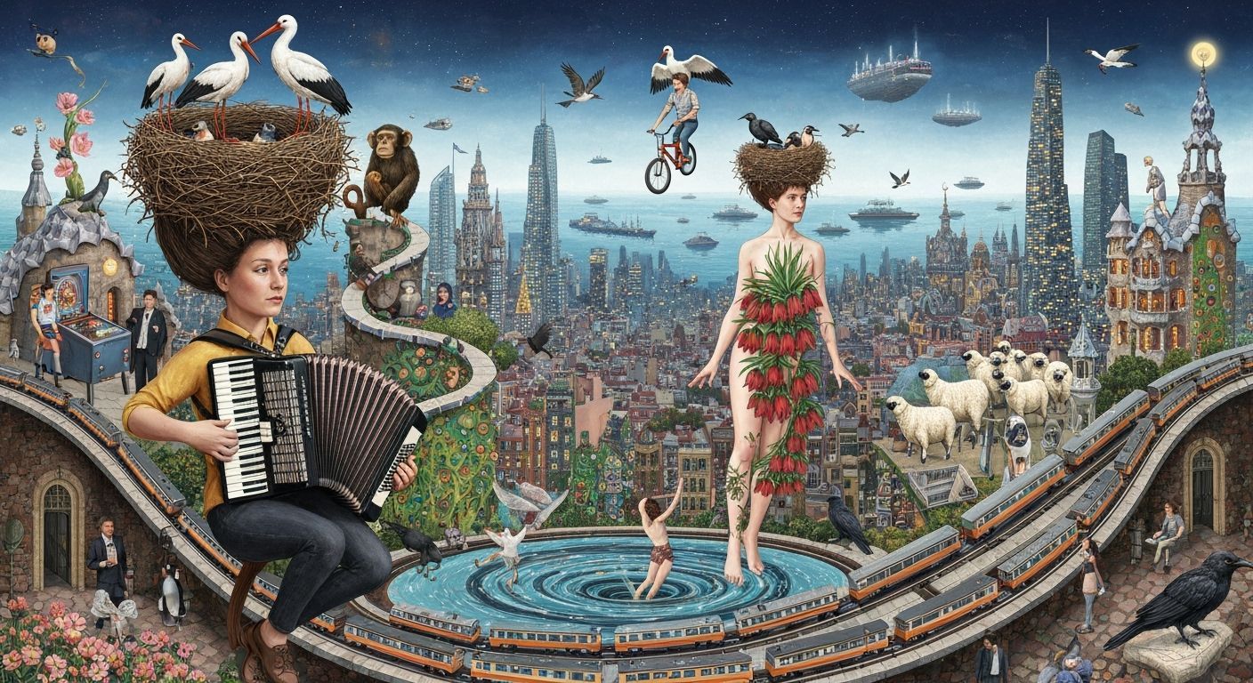 Surreal Accordionist at Palais Idéal with Cosmic Ballet