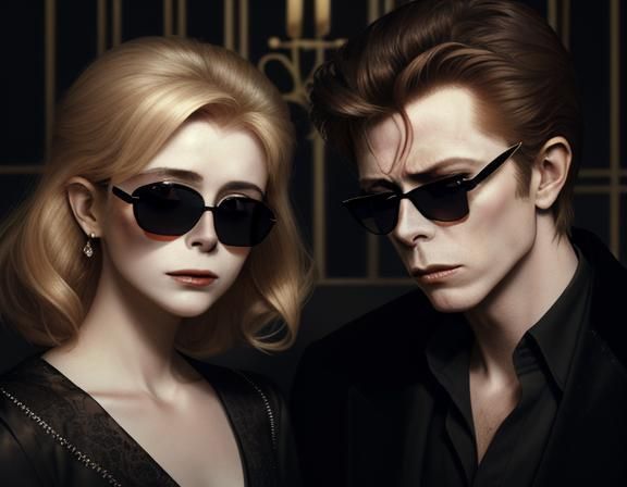 Catherine Deneuve and David Bowie as Vampires