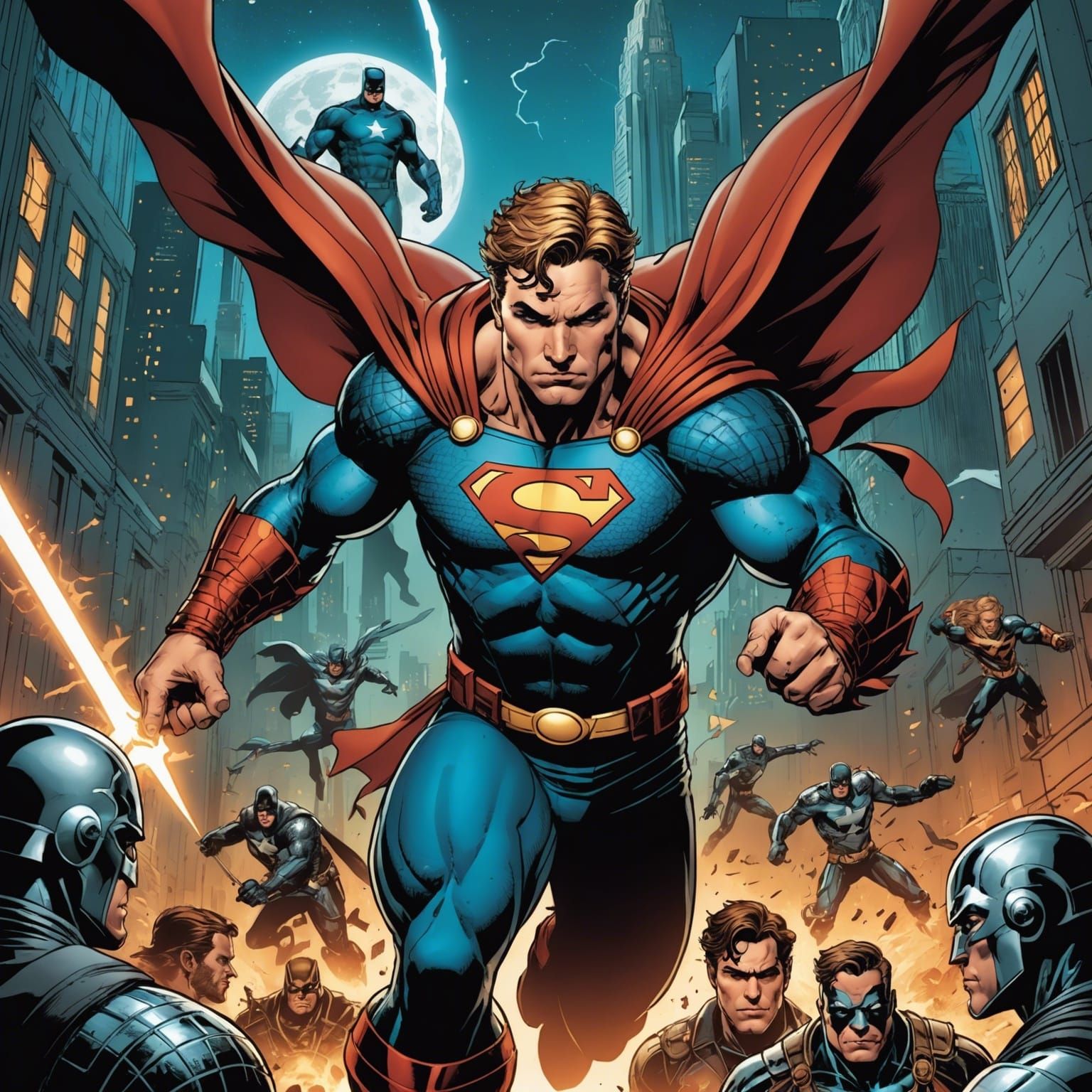 Dynamic Comic Book Cover Art