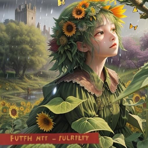 Summer Countryside with Rain-Swollen Streams