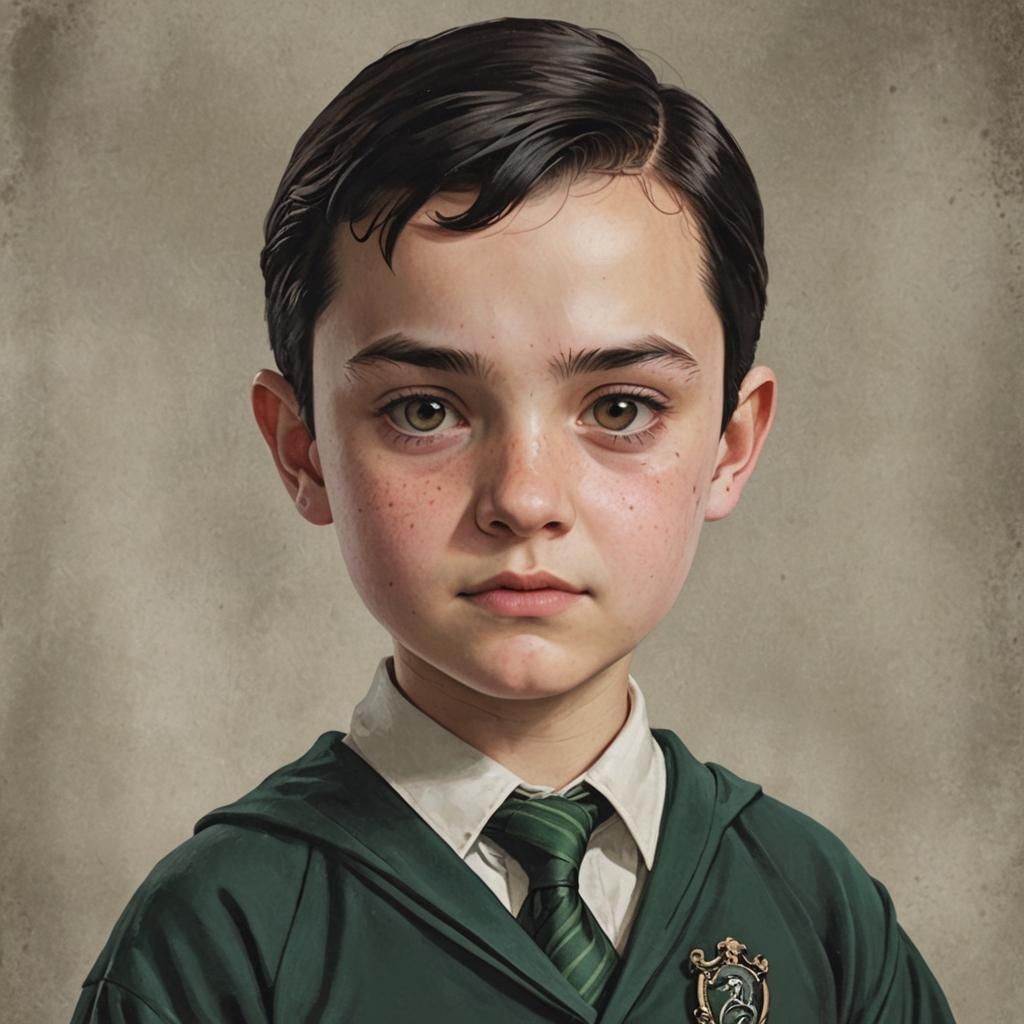 Slytherin Student Portrait: An AI-Generated Image