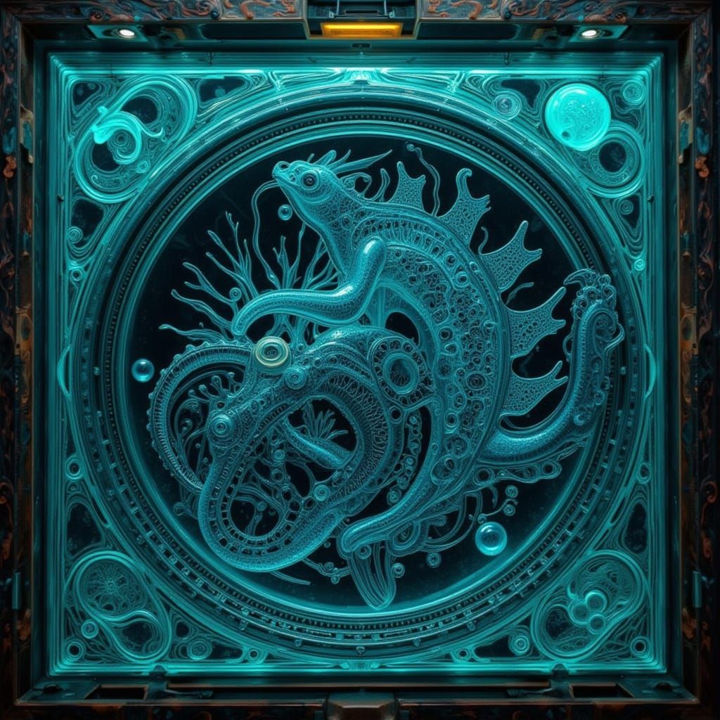 Visceral Sea: Popsicle Porthole Abstract