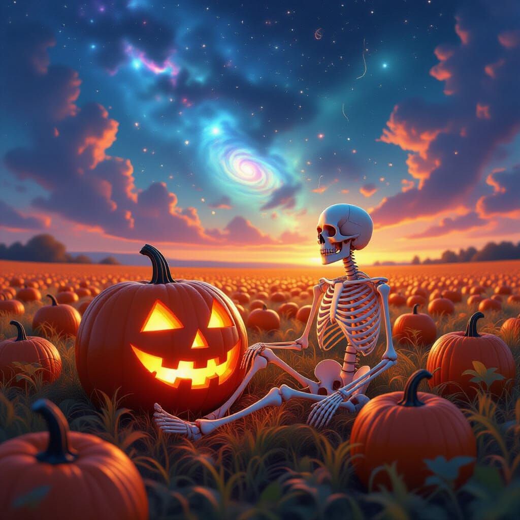 Skeleton in Cosmic Pumpkin Field