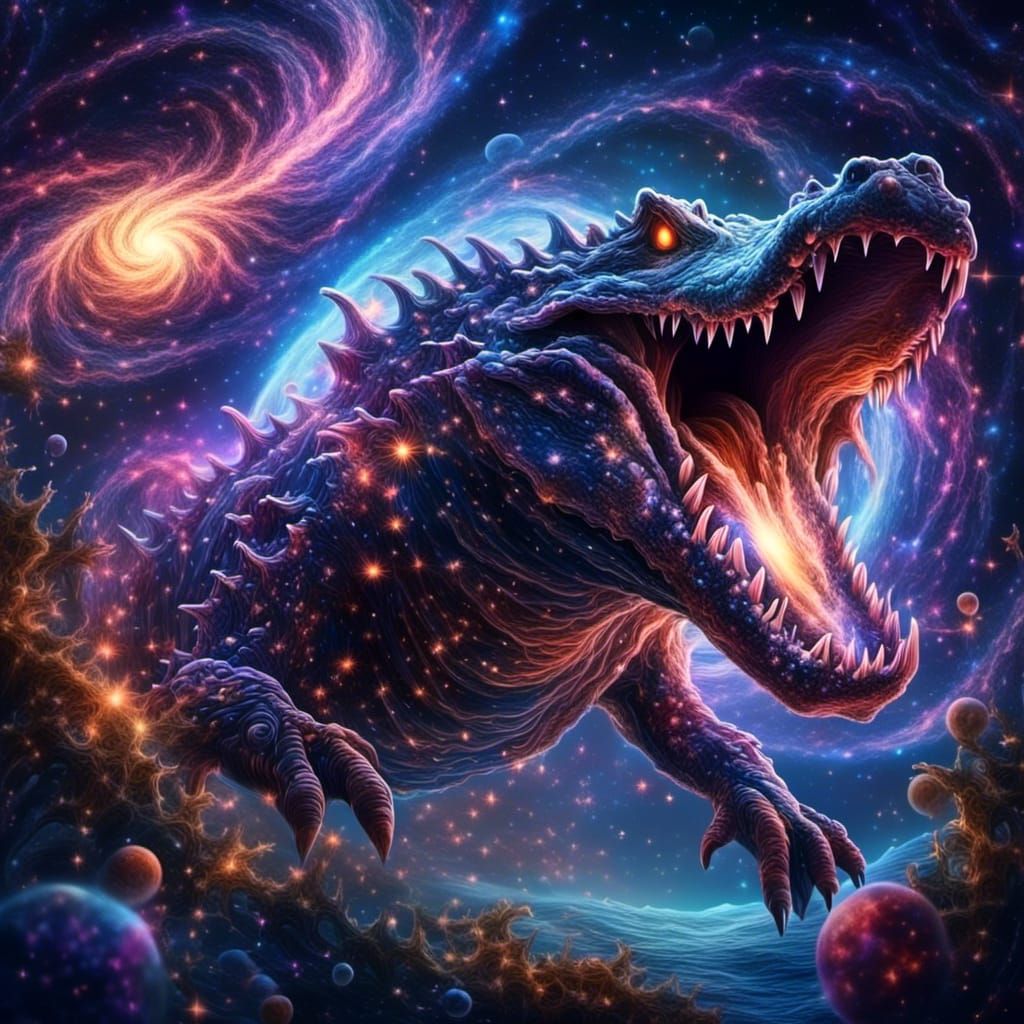 Crocodile Football Team in Detailed Matte Painting