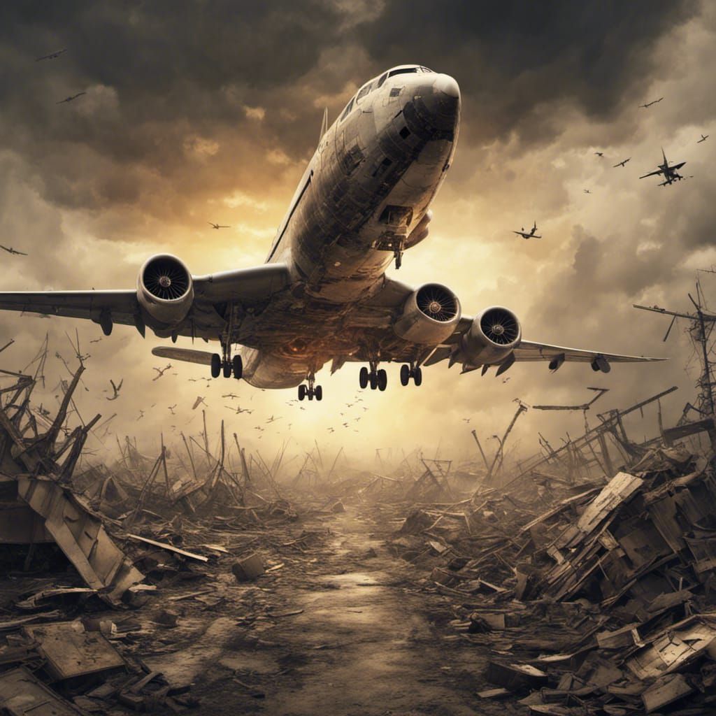 Airplane Rises After Apocalypse: Artistic Rendering