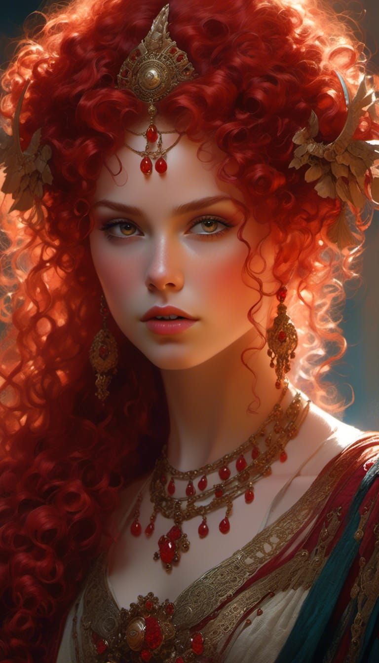 Aerin Firehair Portrait: Dragon Killer in Digital Art