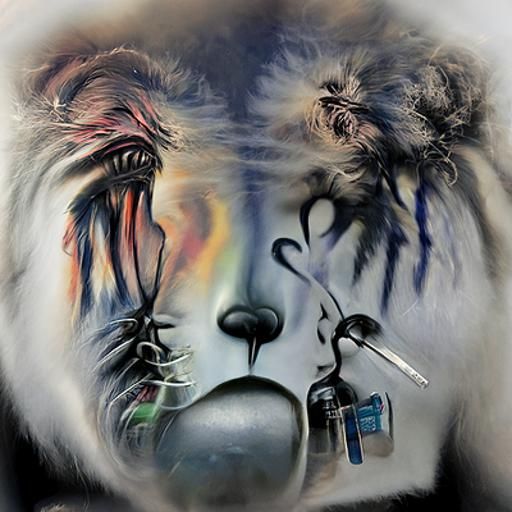 Abstract Psychiatric Airbrush Art
