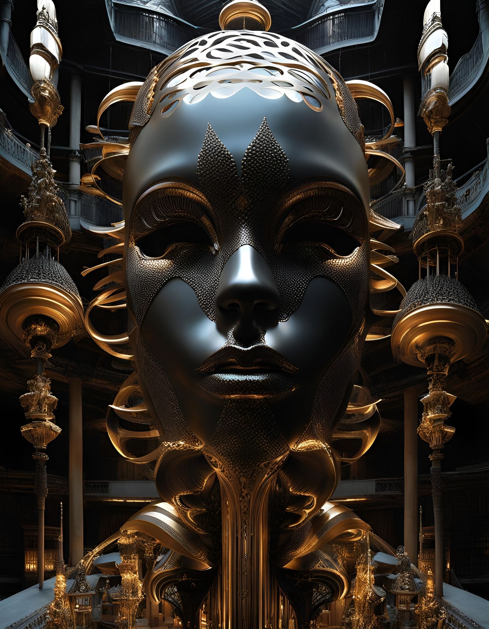 Abstract Glitch Art with Anatomical Elements