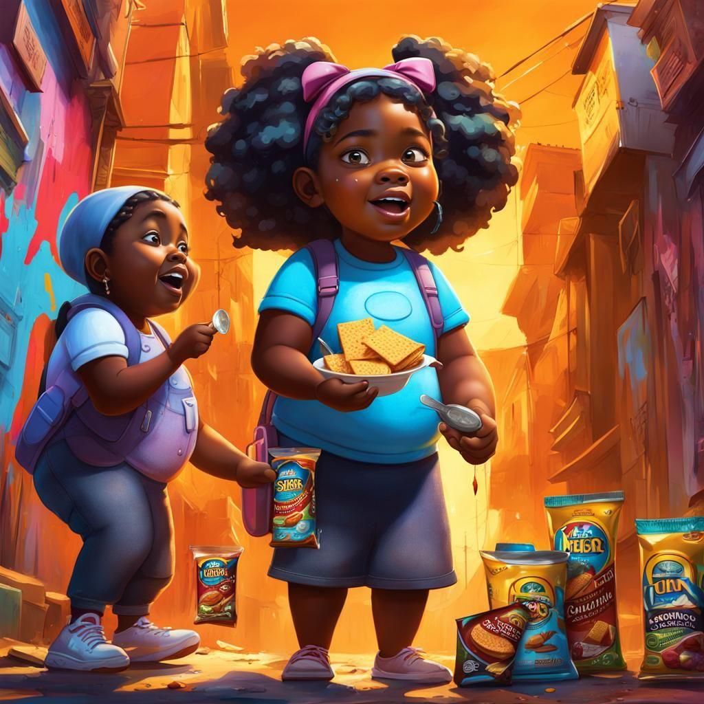 Girl Celebrates Sardines Day: Graffiti Art