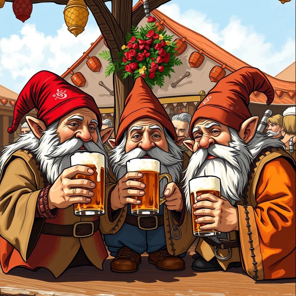 Tolkien Dwarves Celebrate Oktoberfest
