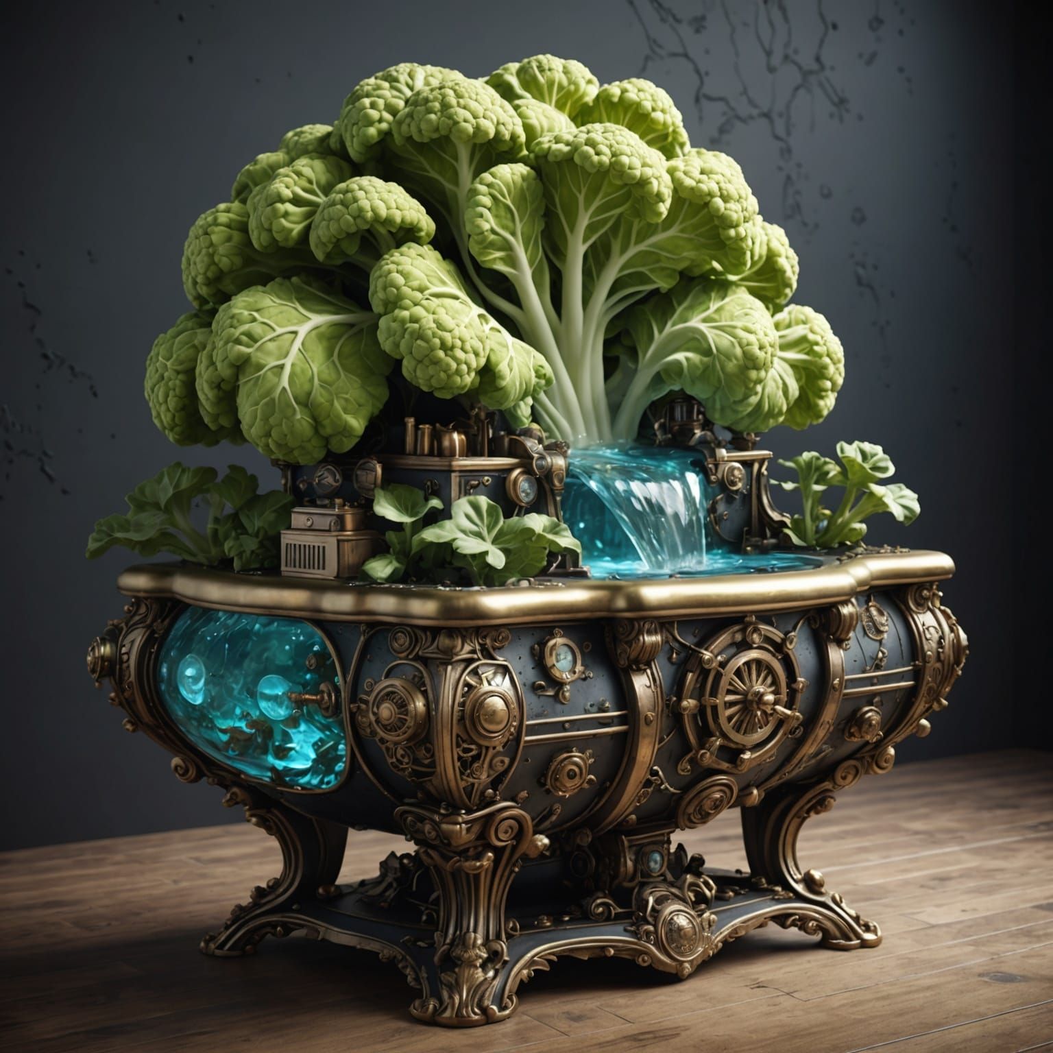 Steampunk Motherboard Commode with Flowing Water