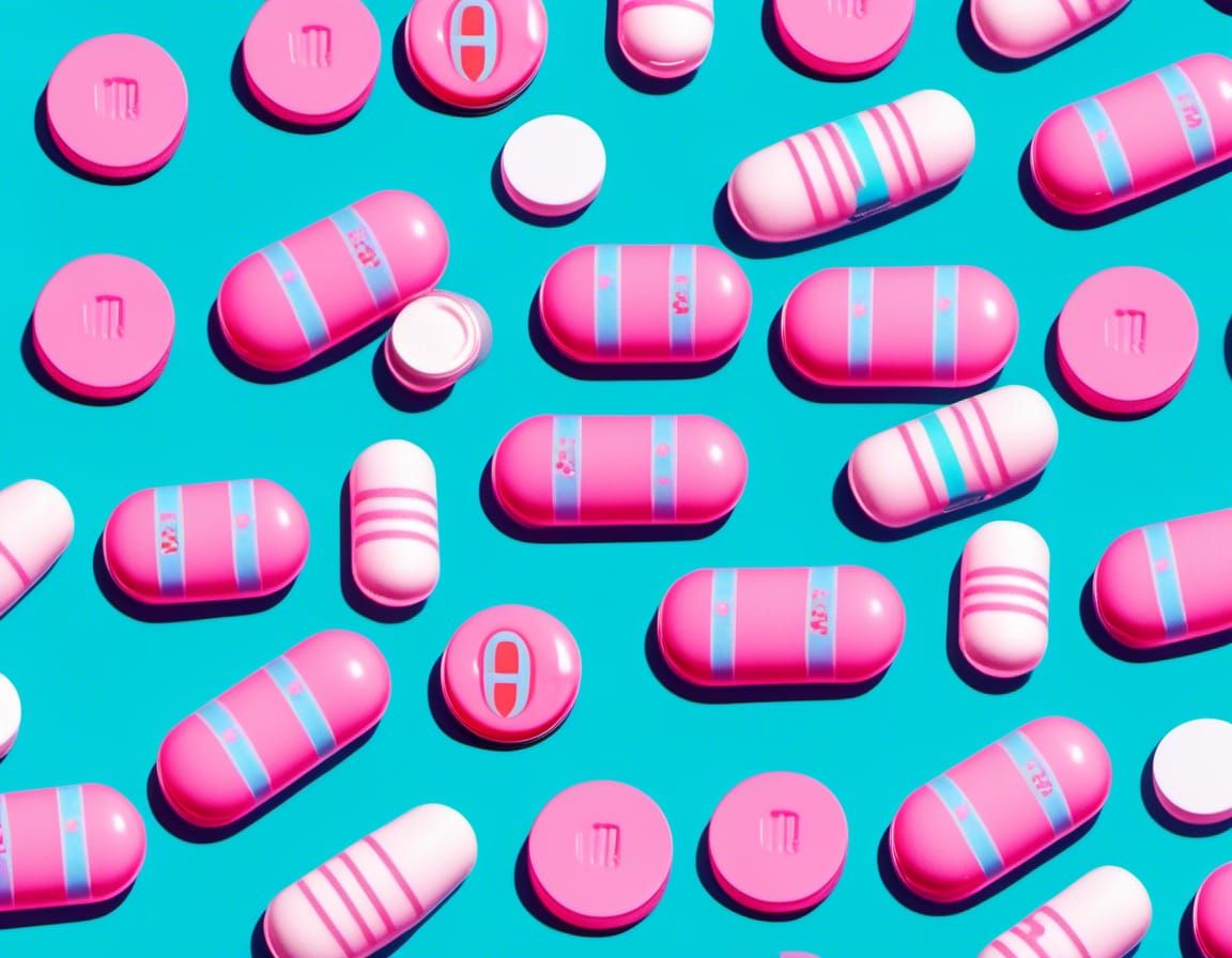 Retro-Futuristic Pills: Vaporwave Mental Health Concept