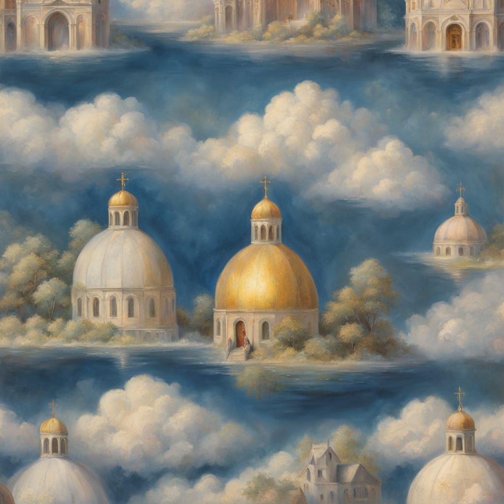 Jesus in Ethereal Heavenly Glow as a Radiant Divine Being