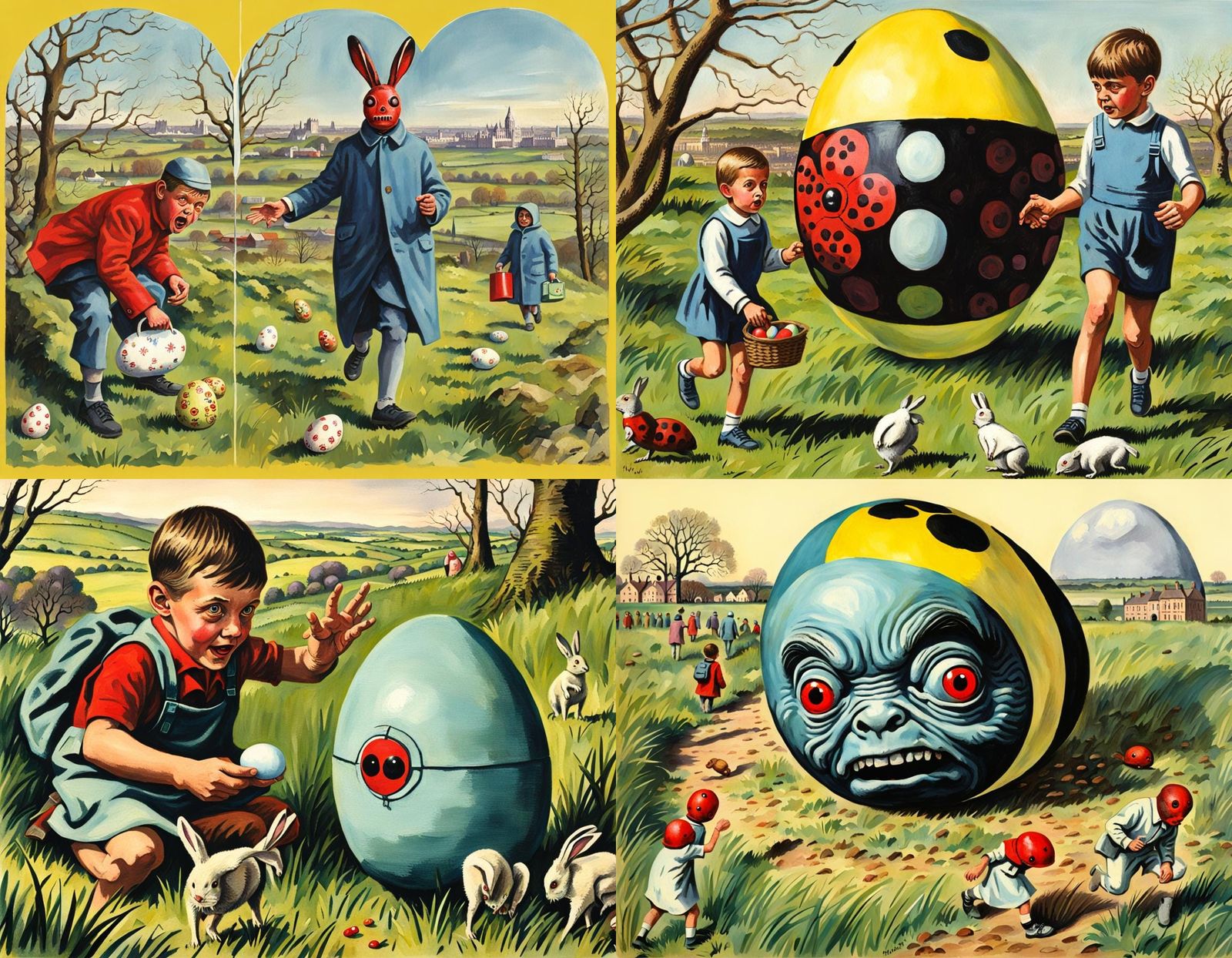 Ladybird Book Style Easter Horror Egg Hunt