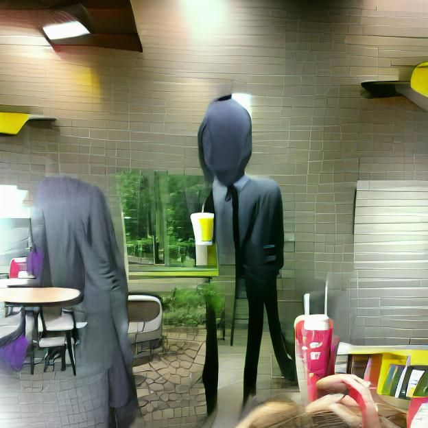 Slenderman in McDonald's: An Unsettling Juxtaposition