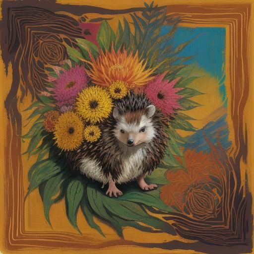 Hedgehog in 18th Century Attire: A Baroque Fantasy