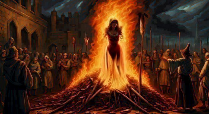 Burning of a «witch», Inquisition