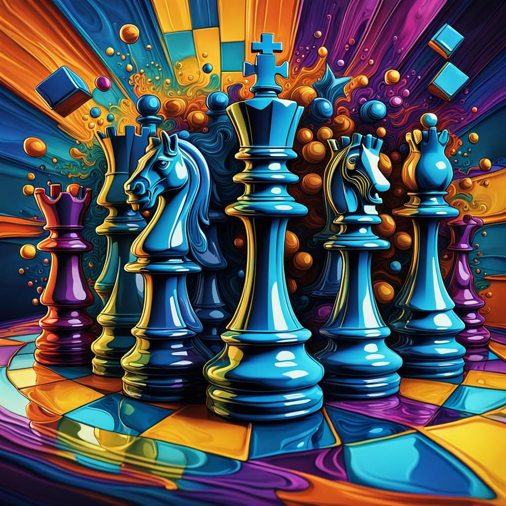 This Pop art creation features bold and vibrant interpretati...