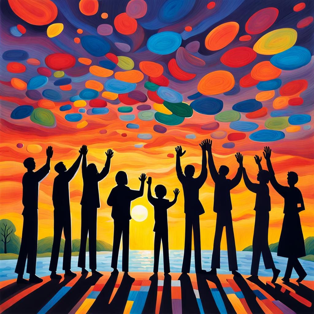 Uplifting Photo of Diverse People High-Fiving