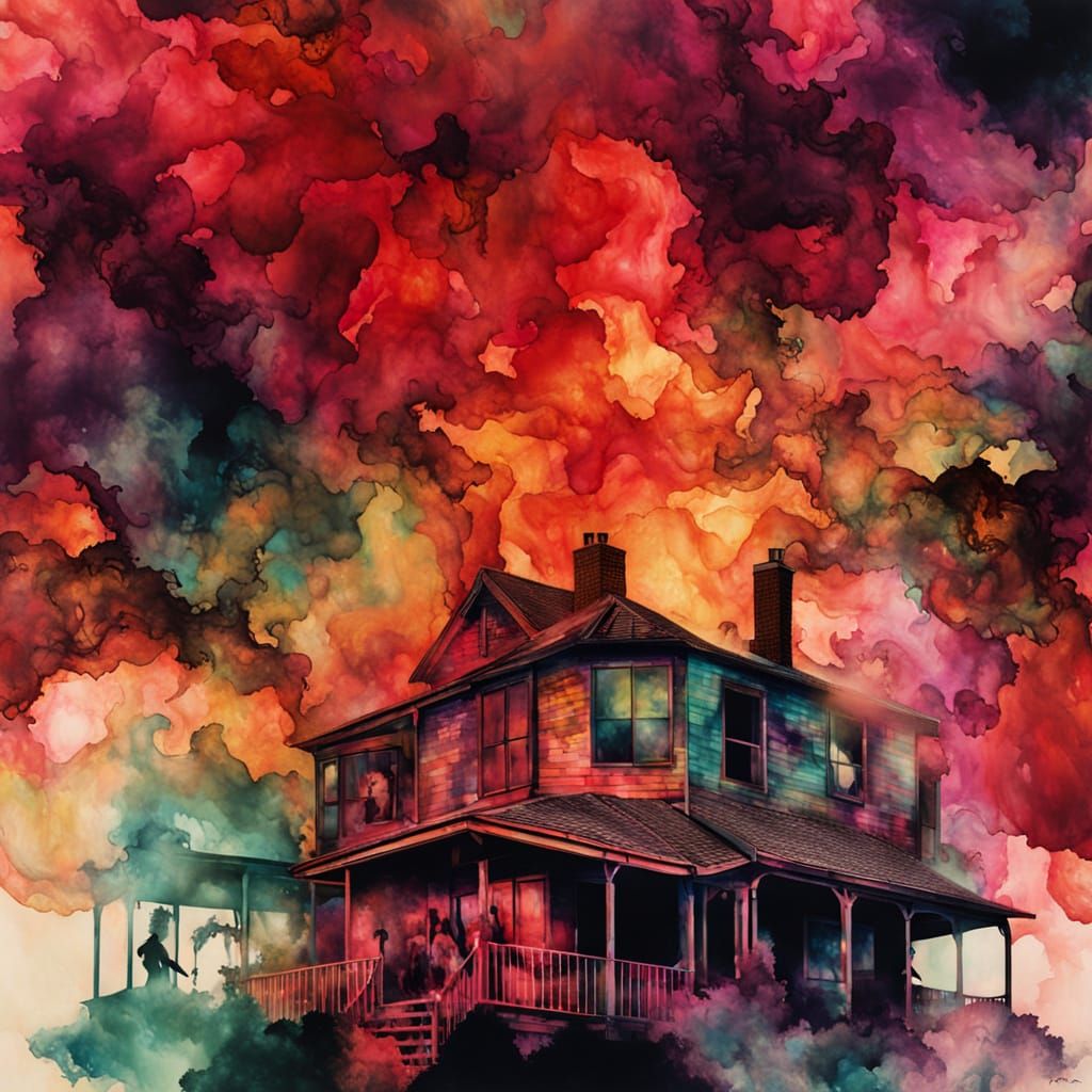 Surreal Dreamscape with Alcohol Ink Kaleidoscope Vision