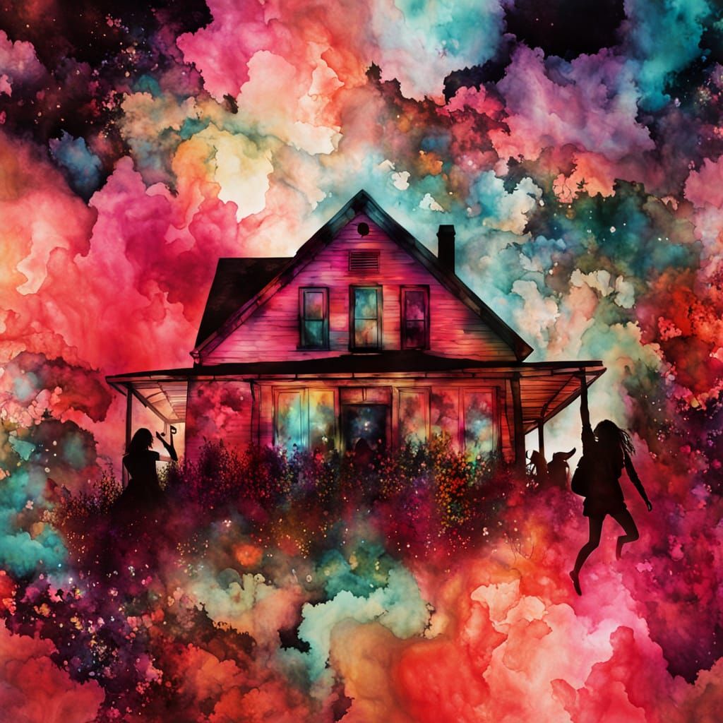 Surreal Dreamscape: Alcohol Ink Kaleidoscope Vision