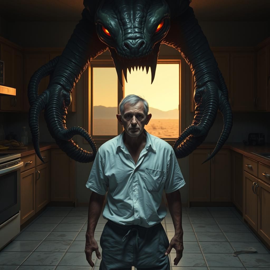 Nightmarish Desert Encounter with Dobby-like Entity