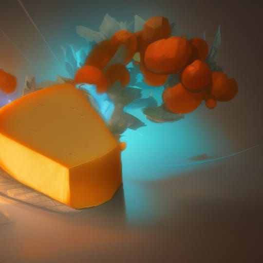 Hyperdetailed Cheese Block Concept Art