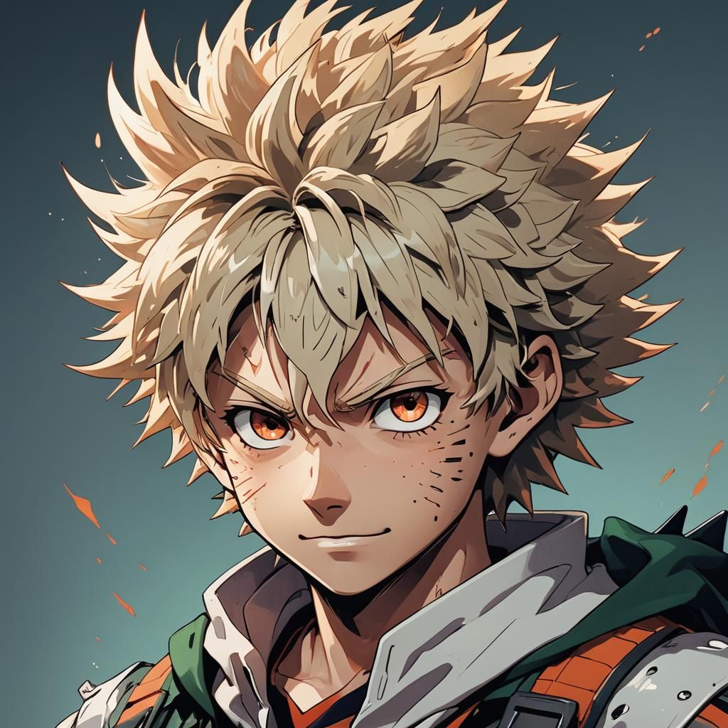 Cute Bakugo Anime Manga Scan Illustration