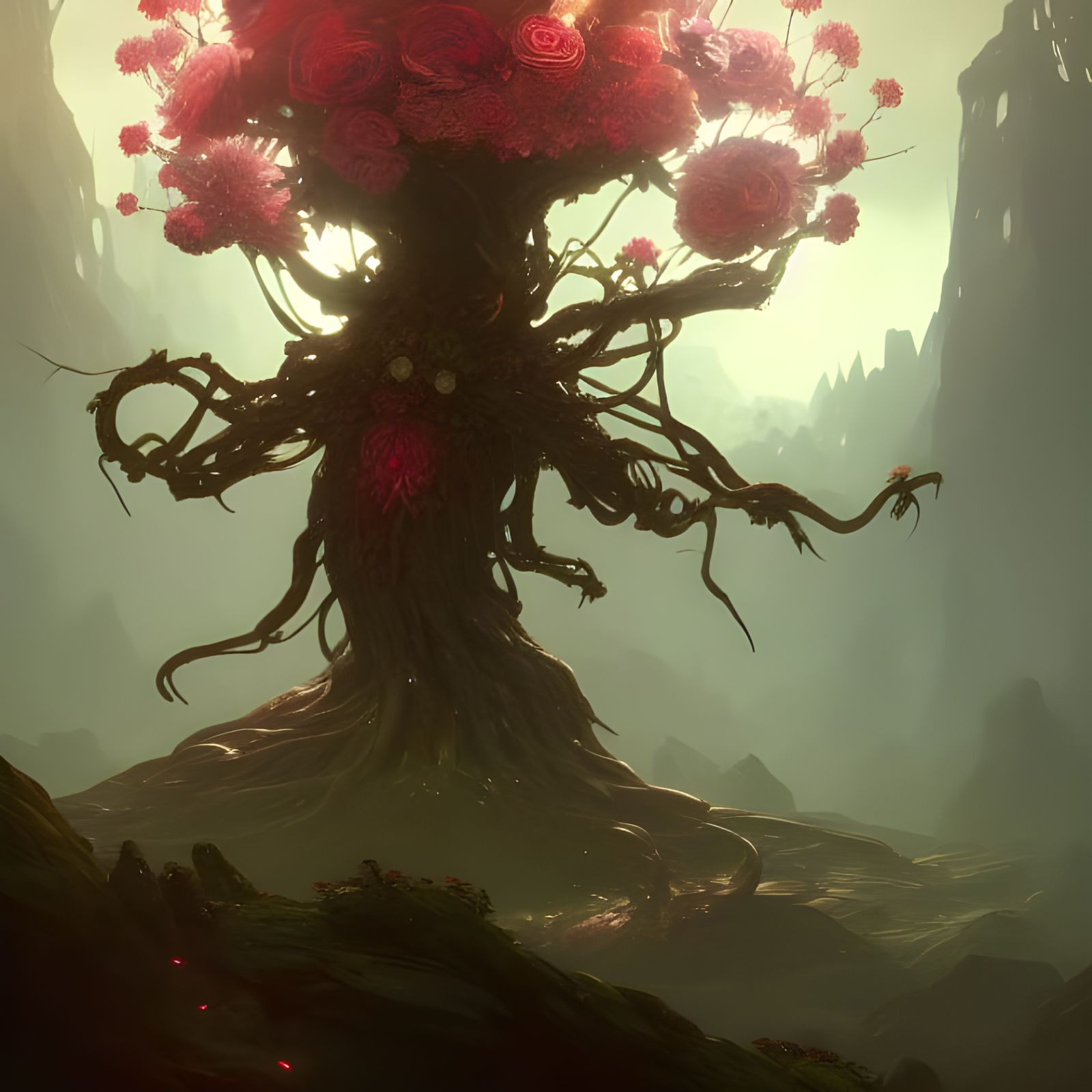 Yggdrasil Dark Fantasy Concept Art in 8K