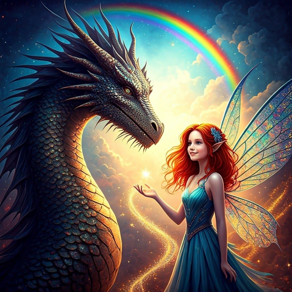 Young Fairy & Her Dragon