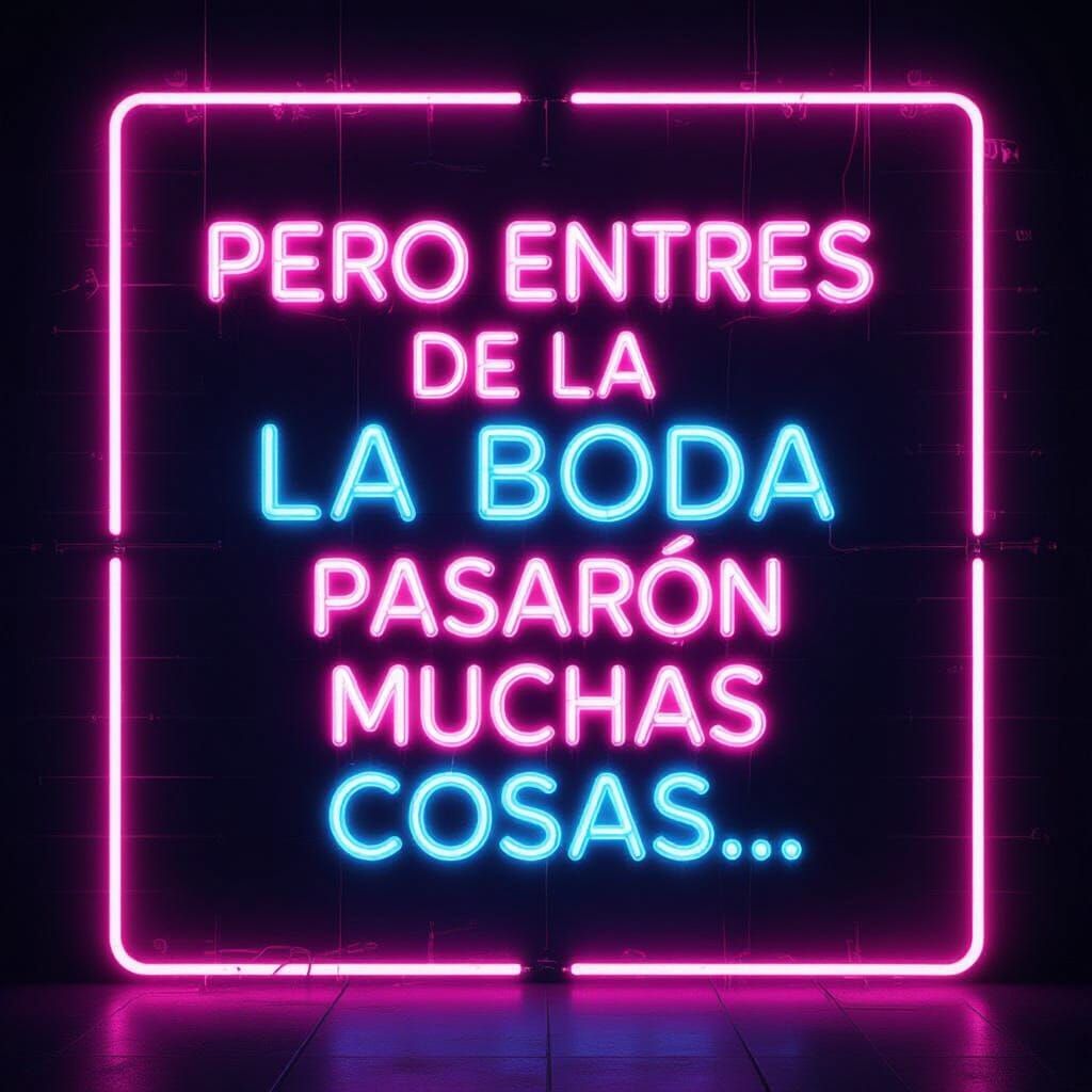 Glowing Neon Sign: Before the Wedding