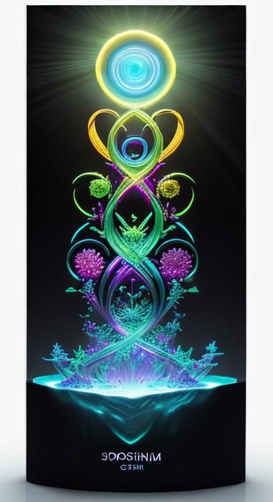 Psychedelic 3D Mindscape with Radiant Details