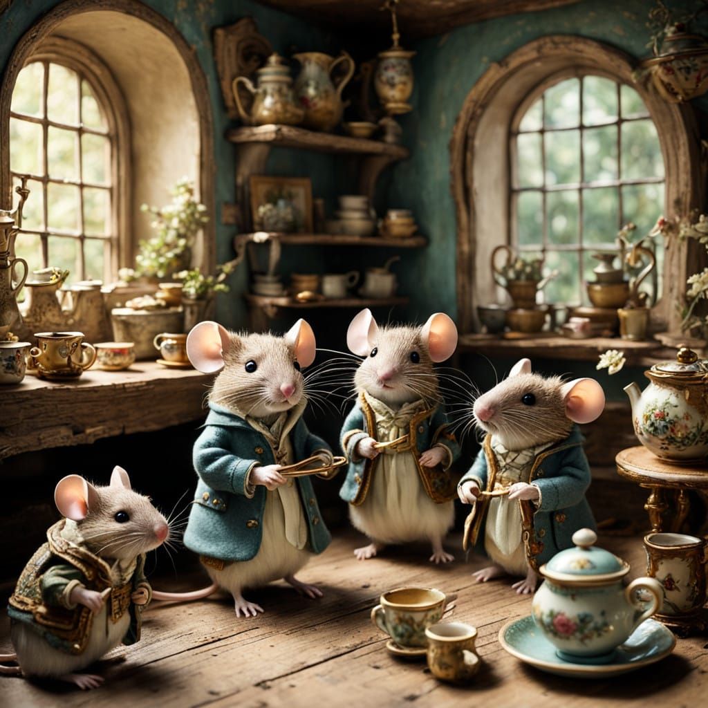 Whimsical Mice in Miniature Wonderland